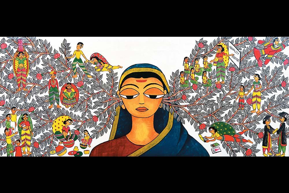 Illustration of Savitribai Phule